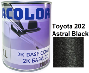 Базовая автомобильная эмаль (металлик) "Toyota 202 Astral Black ACOLOR" 1л