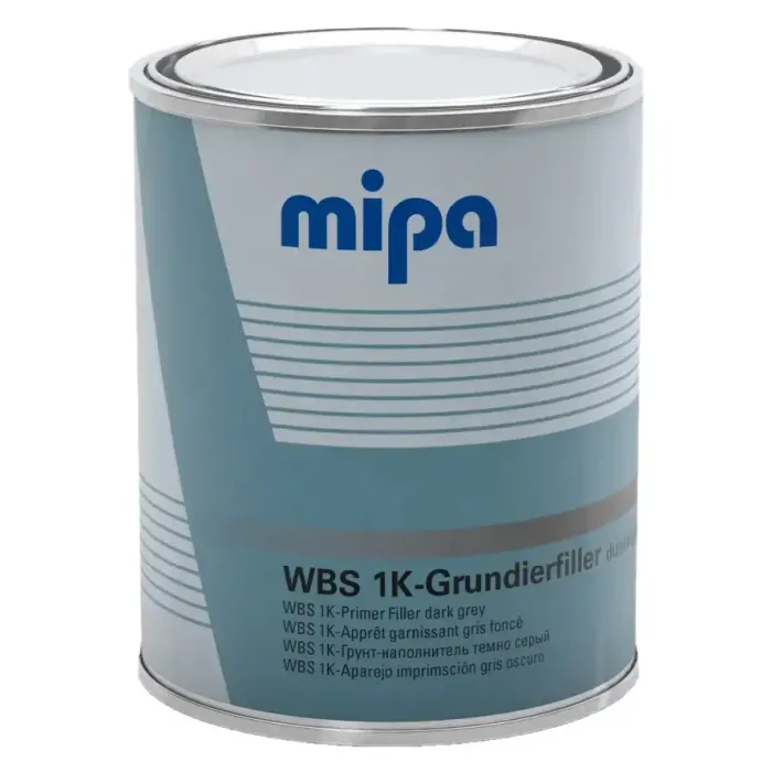 Грунт на водной основе "Mipa" 1K-Grundierfiller WBS dunkelgrau темно-серый (1л) ["Мотип" 1К-Грундерфиллер ВБС Данкелграу]