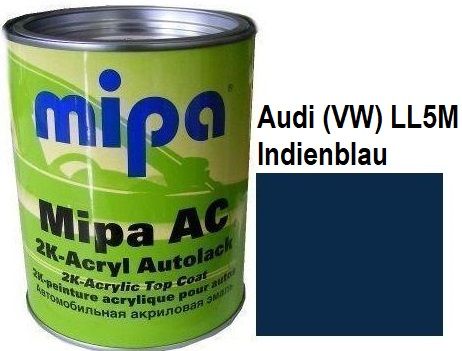 Автоэмаль акриловая "(VW) LL5M Volkswagen/Audi Indienblau Mipa" 1л [Мипа Фольксваген/Ауди ЛЛ5М Индиенблау]