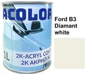 Автоэмаль акриловая "Ford B3 Diamant белый, ACOLOR" (1л) [Аколор]