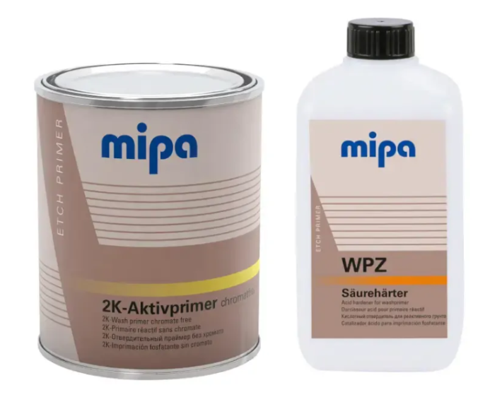 Кислотный грунт для авто Mipa 2K HS Wash Primer (WP) Активпраймер + отвердитель (Мипа 2К ХС Вош Праймер (ВП) Активпраймер)