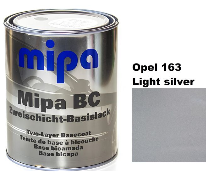 Базова автоемаль (металік) "Mipa Opel 163 Light silver" 1л [Міпа Опель 163 Лайт Сільвер]