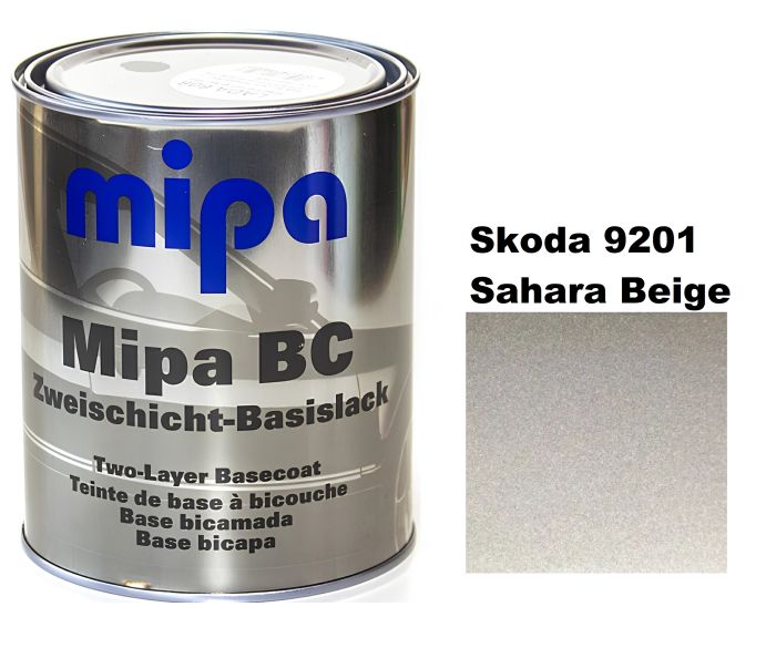 Базовая автоэмаль (металлик) "Mipa Skoda 9201" 1л