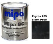 Базовая автоэмаль (металлик) "Mipa Toyota 209 Black Pearl" 1л [Мипа Тойота 209 Блэк Перл]