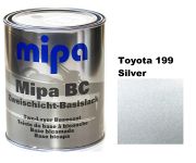 Базовая автоэмаль (металлик) "Mipa Toyota 199 Silver" 1л [Мипа Тойота 199 Сильвер]