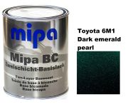 Базовая автоэмаль (металлик) "Mipa Toyota 6M1 Dark emerald pearl" 1л [Мипа Тойота 6M1 Дарк Эмеральд]