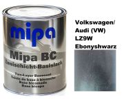 Базовая автоэмаль (металлик) "Mipa Volkswagen/Audi (VW) LZ9W Ebonyshwarz" 1л [Мипа Фольксваген/Ауди ЛЗ9В Эбонишварц]