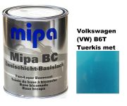 Базовая автоэмаль (металлик) "Mipa Volkswagen (VW) B6T Tuerkis met" 1л [Мипа Фольксваген Б6Т Тюркис мет]