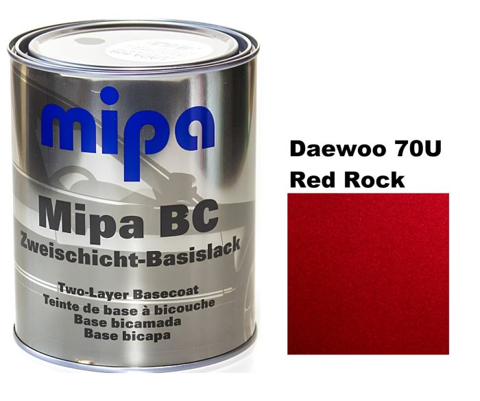 Базова автоемаль (металік) "Mipa 70U Daewoo Red Rock" 1л [Міпа]