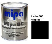 Базовая автоэмаль "Mipa 600 Черная" 1л (металлик) [Мипа]