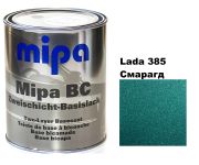 Базовая автоэмаль "Mipa 385 Изумруд" 1л (металлик) [Мипа]