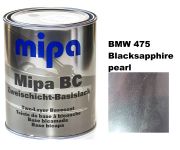Базовая автоэмаль "Mipa 475 BMW Blacksapphire pearl" 1л (металлик) [Мипа БМВ 475 Черный сапфир]