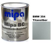 Базовая автоэмаль "Mipa 354 BMW Titansilber" 1л (металлик) [Мипа БМВ 354 Титансильбер]
