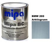 Базовая автоэмаль "Mipa 269 BMW Arktisgruen" 1л (металлик) [Мипа Мерседес 269 Арктисгруен]