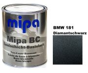 Базовая автоэмаль "Mipa 181 BMW Diamantschwarz" 1л (металлик) [Мипа БМВ 181 Диамантшварц]