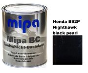 Базовая автоэмаль "Mipa B92P Honda Nighthawk black pearl" 1л (металлик) [Мипа Хонда B92P Найтхок блэк перл]