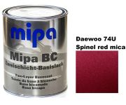 Базовая автоэмаль "Mipa 74U Daewoo Spinel red mica" 1л (металлик) [Мипа Дэу 74У Спинел Ред мика]