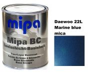Базовая автоэмаль (металлик) "Mipa Daewoo 22L Морской синий мик" 1л [Мипа Дэу 22Л Марин блю мика]