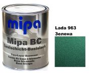 Базовая автоэмаль (металлик) "Mipa 963 зелёная" 1л [Мипа Лада]