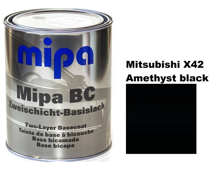 Базовая автоэмаль (металлик) "Mipa MITSUBISHI X42 AMETHYST BLACK" 1л [Мипа Митсубиси Х42 Аметист Блэк]