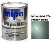 Базовая автоэмаль (металлик) "Mipa Mitsubishi S74 Fraser beige" 1л [Мипа Мицубиси С74 Фрейзер беж]