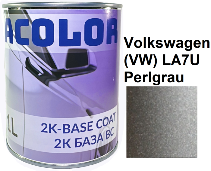 Базовая автоэмаль (металлик) "Volkswagen (VW) LA7U Perlgrau ACOLOR" 1л