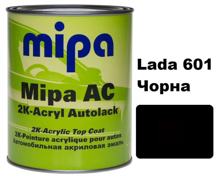 Автоэмаль акриловая "Lada 601 Черная Mipa" 1л [Мипа]