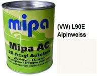 Автоэмаль акриловая "(VW) L90E Volkswagen/Audi Alpinweiss Mipa" 1л [Мипа Фольксваген/Ауди (ВВ) Л90Е Альпинвайс]